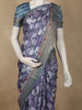 Slate Grey Abstract Printed Des Semi Tussar Saree