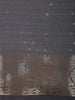 Slate Grey Butta Zari Woven Design Semi Silk Saree with Floral Border