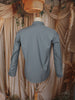 Slate Grey Eagle Motif Stone Embellished Design Pure Cotton Party Wear Full Sleeve Men Sahirt