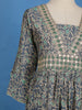 Slate Grey Floral Design  Chandheri Cotton Salwar Suit