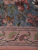Slate Grey Floral Printed Design Linen Cotton Casual Wear Saree