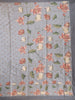 Slate Grey Floral Printed Design Tussar Saree with Designer Border