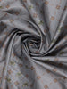 Slate Grey Floral Printed Design Tussar Saree with Designer Border