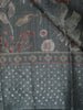 Slate Grey Floral Woven Design Pure Tussar Saree with Sequins Border