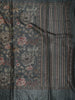 Slate Grey Floral Woven Design Pure Tussar Saree with Sequins Border