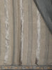 Smoky Charcoal Grey Striped Design Organza Designer Saree with Matching Blouse