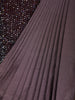 Smoky Mauve Purple Heavy Crystal and Beads Embroidered Design Crepe Ready To Wear Saree with Corset Style Fitted Bodice
