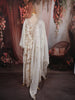 Snow White Floral Sequins and Kartana Beads Embroidered Design Space Silk Palazzo Suit with Matching Dupatta