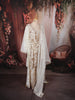 Snow White Floral Sequins and Kartana Beads Embroidered Design Space Silk Palazzo Suit with Matching Dupatta