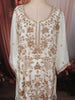 Snow White Floral Sequins and Kartana Beads Embroidered Design Space Silk Palazzo Suit with Matching Dupatta