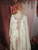 Snow White Floral Sequins and Zari Embroidered Design Space Silk Palazzo Suit with Matching Dupatta