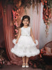 Snow White Heavy Sequins Embroidered Design Ruffled Layered Tulle Net Party Wear Frock