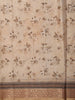 Soft Antique Beige Floral Printed Design Tussar Saree