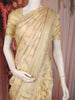 Soft Antique Champagne Gold Floral Zari Woven Design Pure Banarasi Saree with Scalloped Zari Border