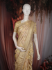 Soft Antique Champagne Gold Floral Zari Woven Design Pure Banarasi Saree with Scalloped Zari Border