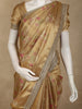 Soft Antique Gold Floral Zari Woven Design Tissue Designer Saree with Sequins Border