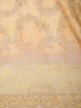 Soft Antique Golden Yellow Floral Zari Woven Design Pure Banarasi Saree with Scalloped Zari Border