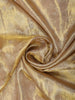 Soft Antique Ivory Beige Floral Zari Embroidered Design Pure Tissue Banarasi Silk Festive Saree with Floral Border