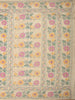 Soft Antique Ivory Beige Floral Zari Woven Design Pure Banarasi Saree with Floral Border