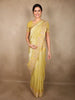 Soft Antique Mustard Gold Solid Design Tissue Organza Fancy Saree with Designer Border