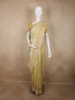 Soft Antique Mustard Gold Solid Design Tissue Organza Fancy Saree with Designer Border