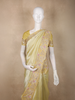 Soft Antique Mustard Gold Solid Design Tissue Organza Fancy Saree with Designer Border