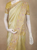 Soft Antique Mustard Gold Solid Design Tissue Organza Fancy Saree with Designer Border