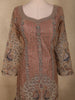 Soft Antique Taupe Brown Peacock Zari Embroidered Design Georgette Palazzo Suit with Dupatta