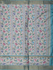 Soft Aqua Blue Abstract Printed Design Semi Tussar Saree