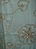 Soft Aqua Blue Floral Sequins and Beads Embroidered Design Organza Salwar Suit