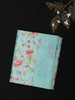 Soft Aqua Blue Floral Woven Design Blended Cotton Saree