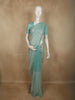 Soft Aqua Blue Heavy Sequins Embroidered Design Net Designer Saree with Designer Border