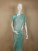 Soft Aqua Blue Heavy Sequins Embroidered Design Net Designer Saree with Designer Border