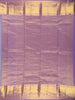 Soft Aqua Blue Stripes and Elephant Butta Zari Woven Design Pure Kanchipuram Silk Saree with Contrast Border