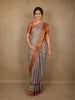 Soft Aqua Green Floral Printed Design Semi Tussar Saree