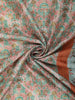 Soft Aqua Green Floral Printed Design Semi Tussar Saree