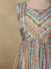Soft Aqua Sky Blue Floral Printed Design Crepe Peplum Palazzo Suit