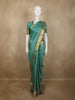 Soft Aqua Teal Blue Butta Zari Woven Design Pure Kanchipuram Silk Saree with Zari Border
