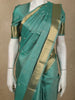 Soft Aqua Teal Blue Butta Zari Woven Design Pure Kanchipuram Silk Saree with Zari Border