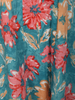 Soft Aqua Teal Blue Floral Printed Design Cotton Anarkali Salwar Suit with Dupatta