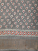 Soft Ash Grey Floral Butta Printed Design Crepe Silk Saree