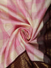 Soft Baby Pink Striped Zari Woven Design Pure Kanchipuram Silk Saree with Contrast Zari Border