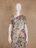 Soft Beige Floral Design Tussar Silk Saree - Diadem