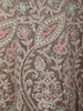 Soft Beige Floral Thread and Beads Embroidered Design Net Lehenga with Dupatta