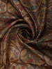 Soft Beige Floral Vine Woven Design Pure Tussar Saree with Geometric Border