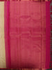 Soft Beige Leaf Butta Zari Woven Design Pure Kanchipuram Silk Bridal Wear Saree with Contrast Zari Border