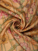 Soft Peach Traditional Lotus Pond Printed Design Pure Tussar Saree with Sequins Border