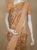 Soft Peach Traditional Lotus Pond Printed Design Pure Tussar Saree with Sequins Border