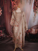 Soft Blush Beige Floral Sequins Embroidered Design Tissue Straight Cut Salwar Suit