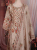 Soft Blush Beige Floral Sequins Embroidered Design Tissue Straight Cut Salwar Suit